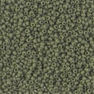 Miyuki seed beads 11/0 - Matted opaque olive 11-2318